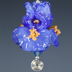glass lampwork bead iris
