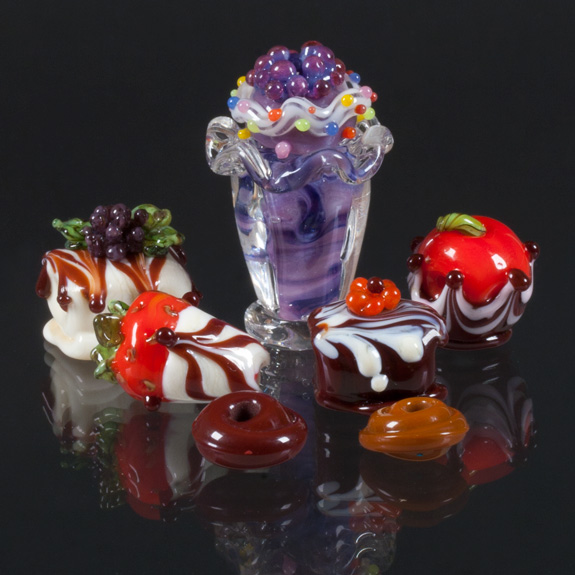 glass lampwork ice cream & candy beads