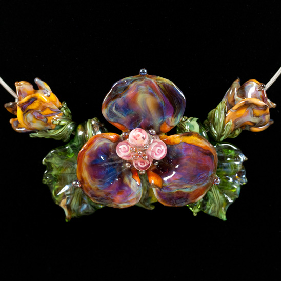 "Floral Blooms" glass lampwork beads