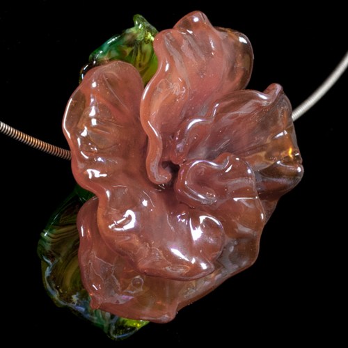 glass lampwork bead flower