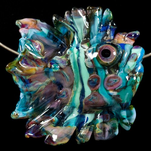 glass lampwork bead fish