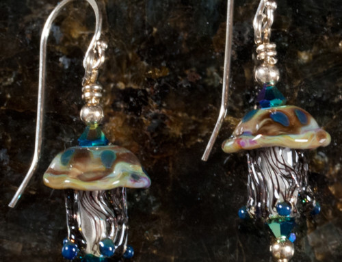 Tropical Inspired Glass Art: Jellyfish Earrings and Starfish Necklace