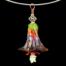 glass lampwork bead, "Fairy Flower" pendant