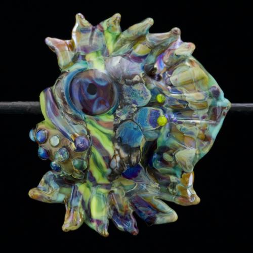 “Limey Sprite” Angel Fish Glass Lampwork Bead, Glass Art
