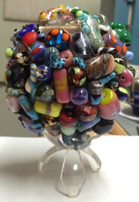 overwhelmed & frustrated with lampworking, evins beginner's lampwork bead ball 