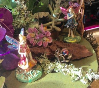 glass lampwork fairy garden flowers by patsy evins 