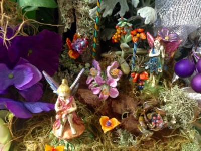 glass lampwork fairy garden flowers by patsy evins