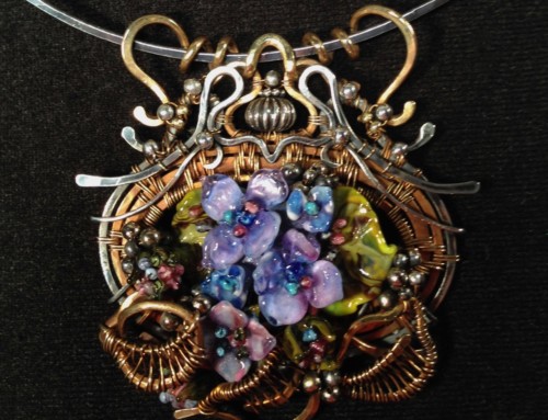 How did I make this Hydrangea glass flower pendant necklace?