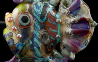 'Purple Brazer' Fine Art Lampwork Glass Fish Bead