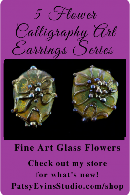 Calligraphy Flower Earrings Series