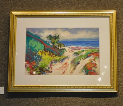 Patsy Evins tropical beach paintings at Port Aransas Art Center May show 